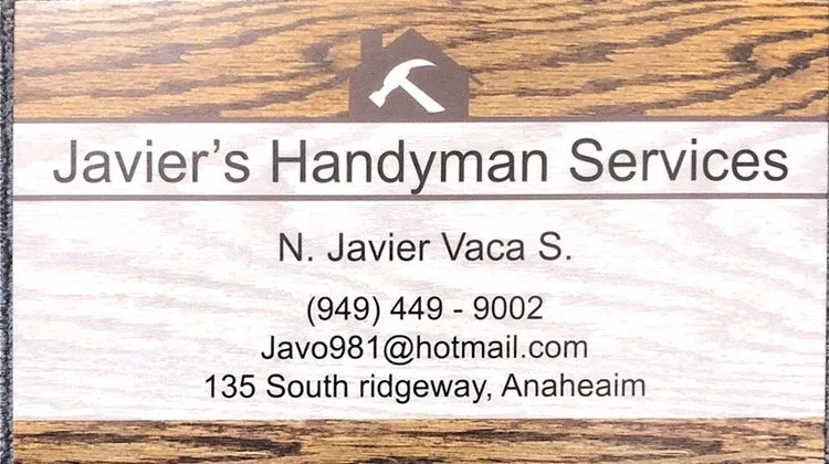 Slide of Javier’s Handyman Services
