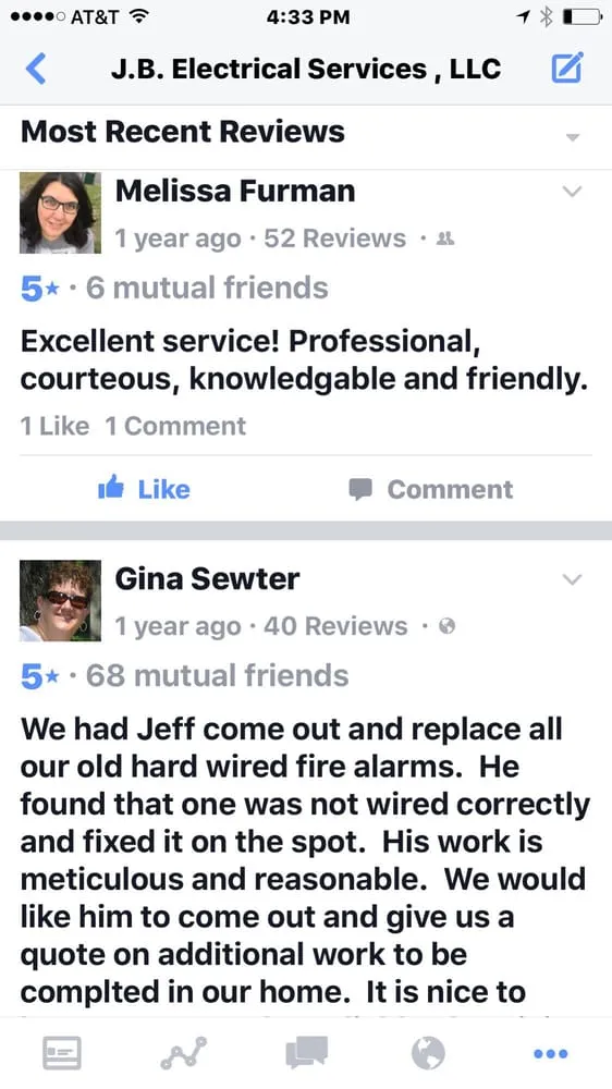 Slide of J.B. Electrical Services