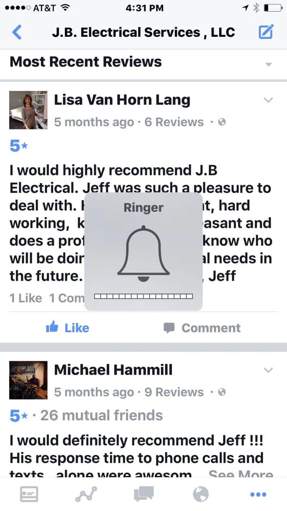 Slide of J.B. Electrical Services