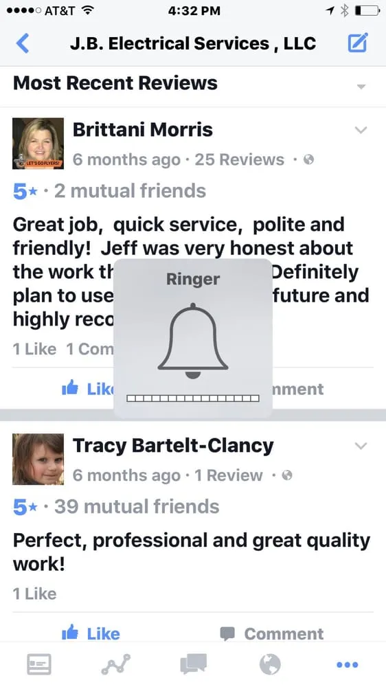 Slide of J.B. Electrical Services