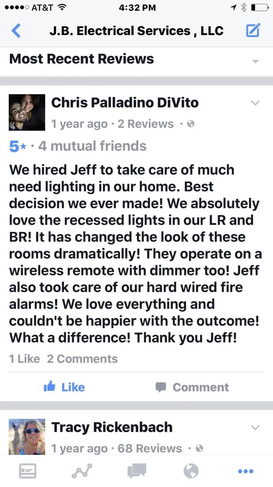 Slide of J.B. Electrical Services