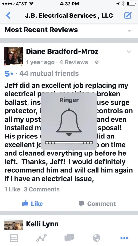 Slide of J.B. Electrical Services