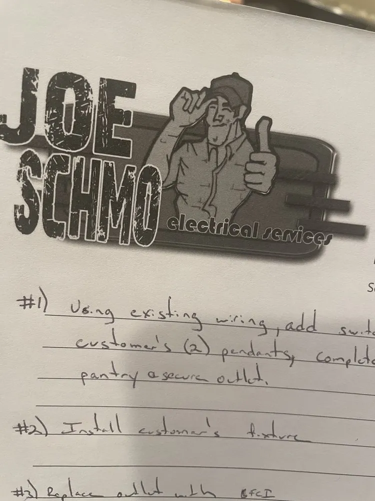 Slide of Joe Schmo Electrical Services