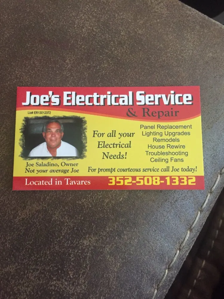 Slide of Joe's Electrical Service & Repair
