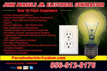 Slide of John Parsels Jr Electrical Contractor