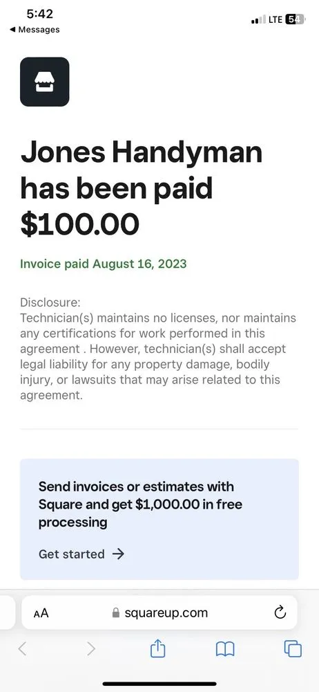 Slide of Jones Handyman Services