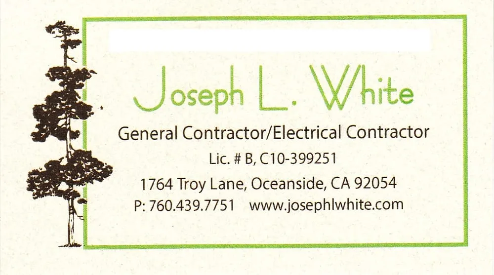 Slide of Joseph L White Contractor