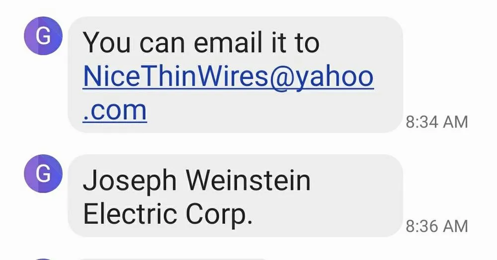 Slide of Joseph Weinstein Electric