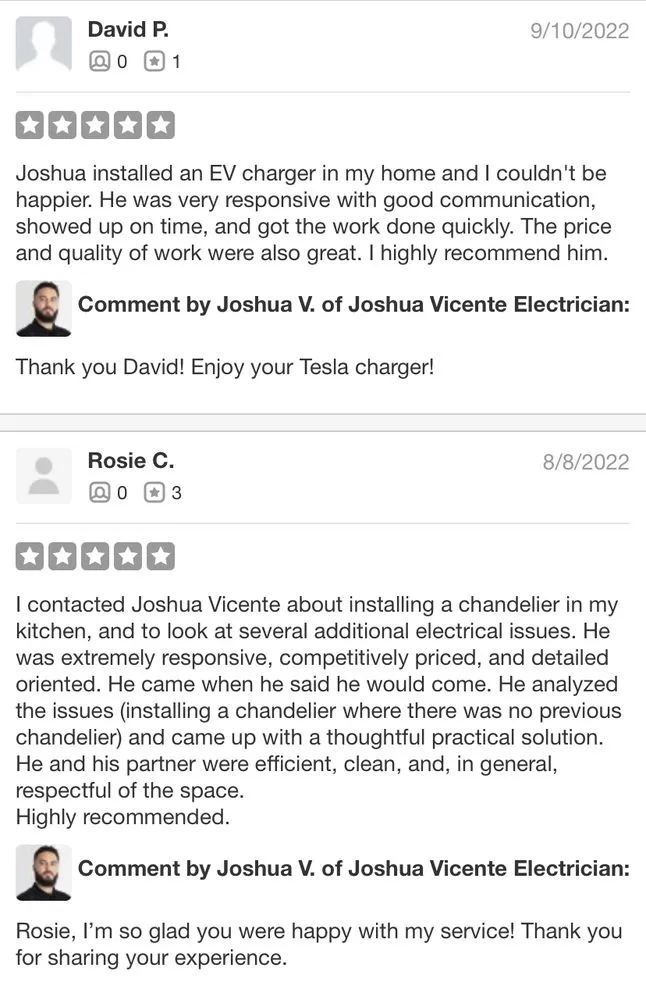 Affordable emergency electrical service in ,  by Joshua Vicente Electrician