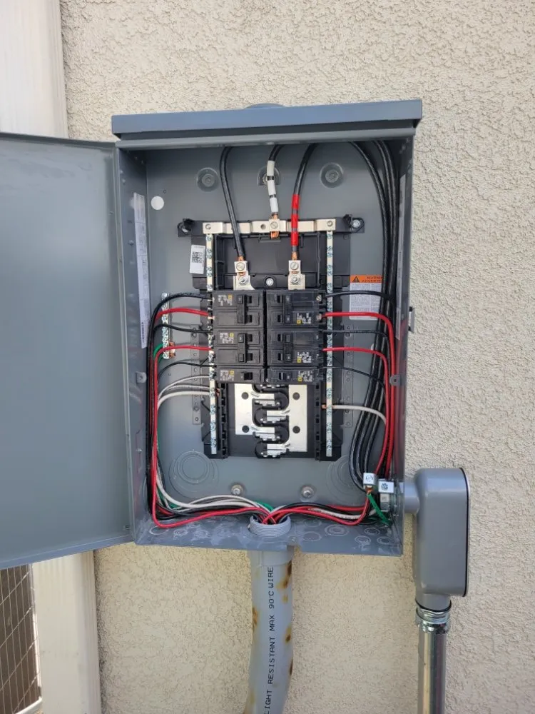 Certified electrician providing panel upgrade in ,