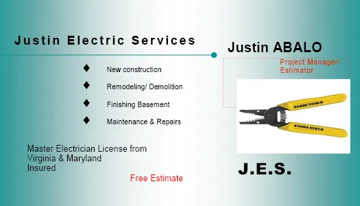 Slide of Justin Electric Services