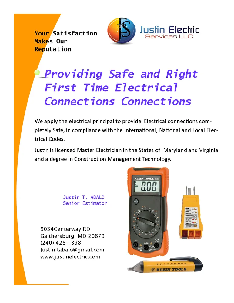 Slide of Justin Electric Services