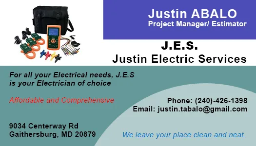 Slide of Justin Electric Services