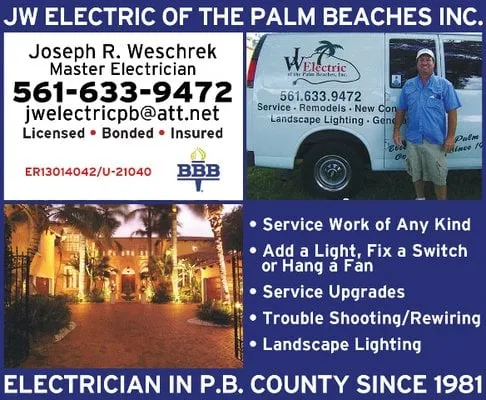 Slide of JW Electric of the Palm Beaches