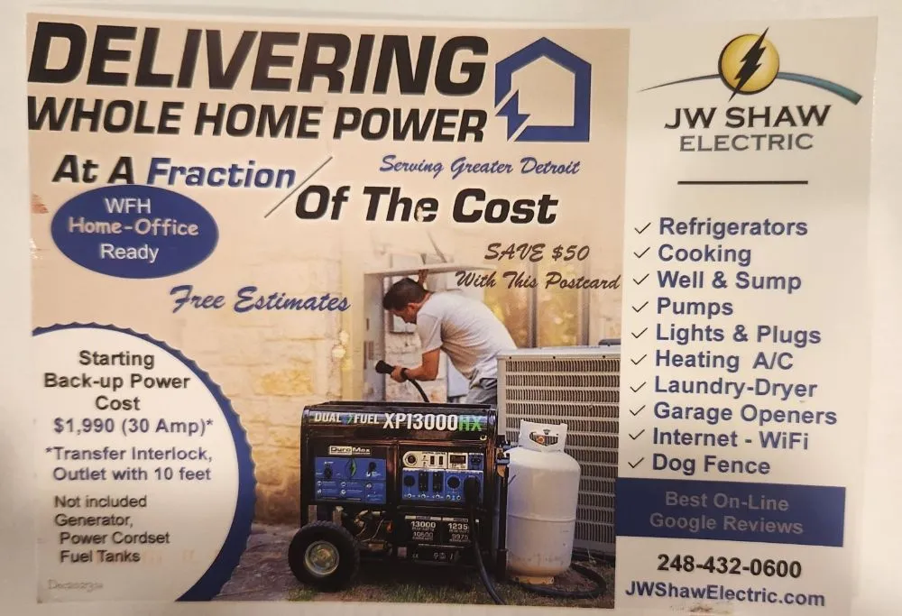 Trusted outlet and switch repair experts serving Waterford Township, MI - JW Shaw Electric