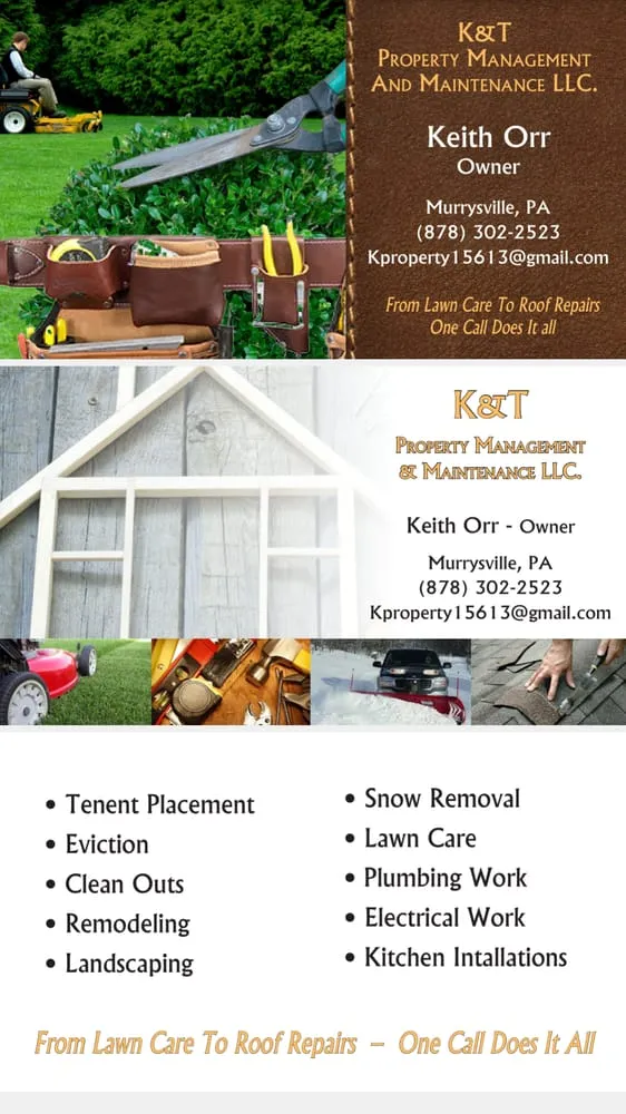 Slide of K & T Property Management and Maintenance