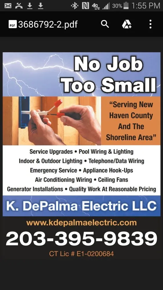 Slide of K. DePalma Electric