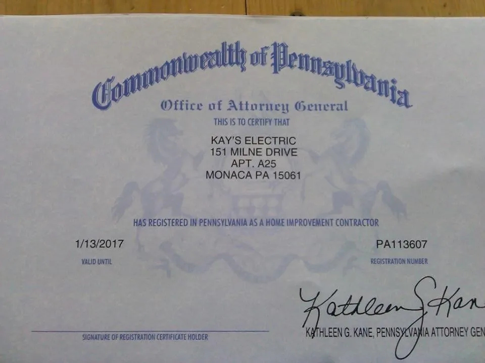 Slide of Kay's Electric