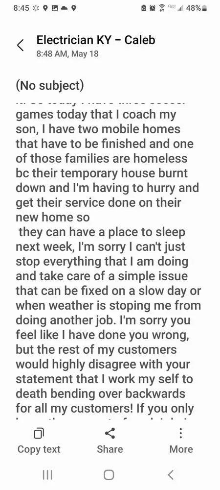 Slide of KCA Electrical & Generators