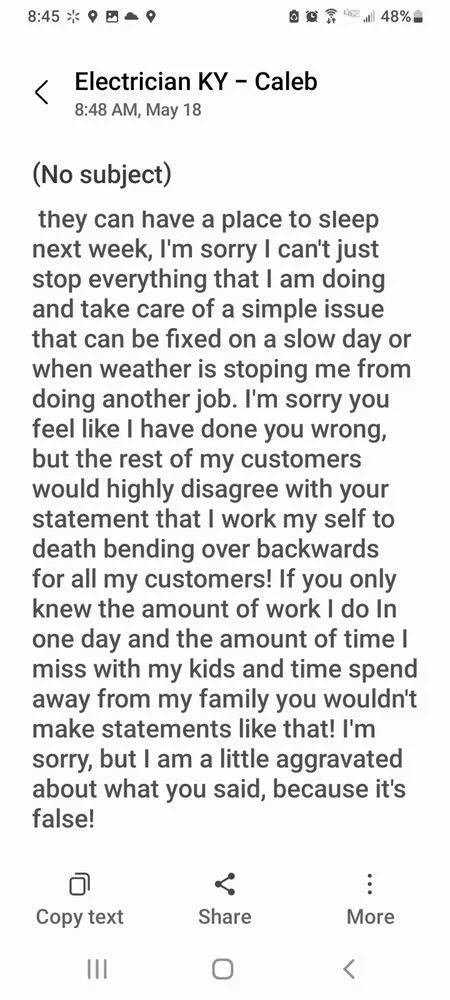 Slide of KCA Electrical & Generators