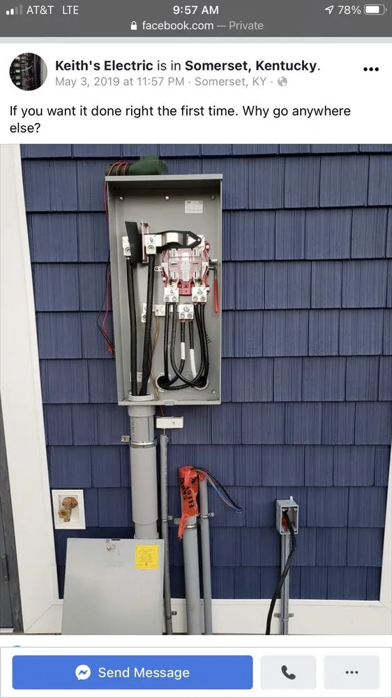 Emergency outlet and switch repair experts serving Bronston, KY - Keith's Electric Service