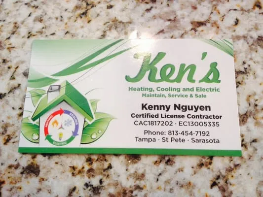 Ken's Heating, Cooling and Electric Logo