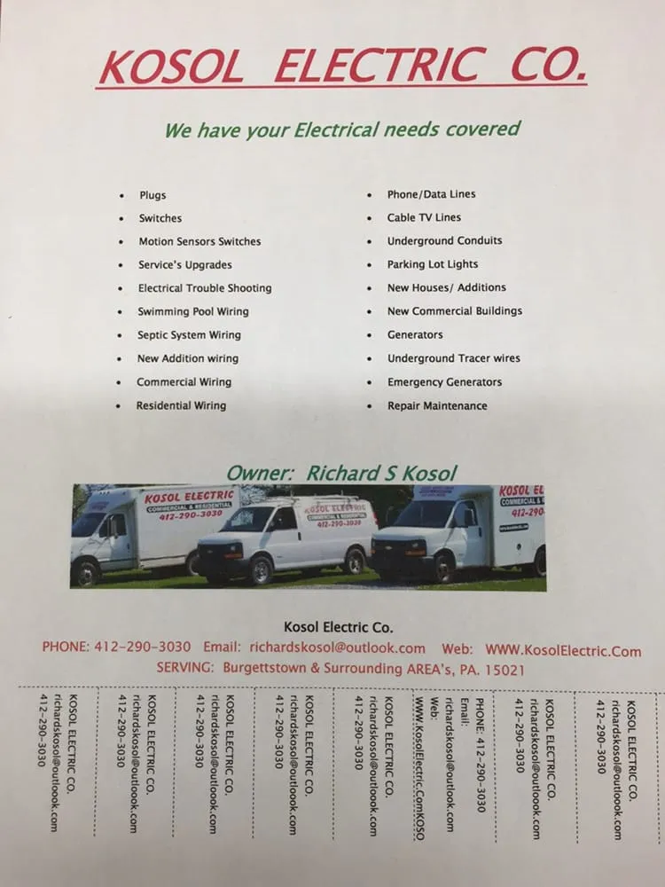Trusted circuit breaker repair service in Burgettstown, PA - Kosol Electric