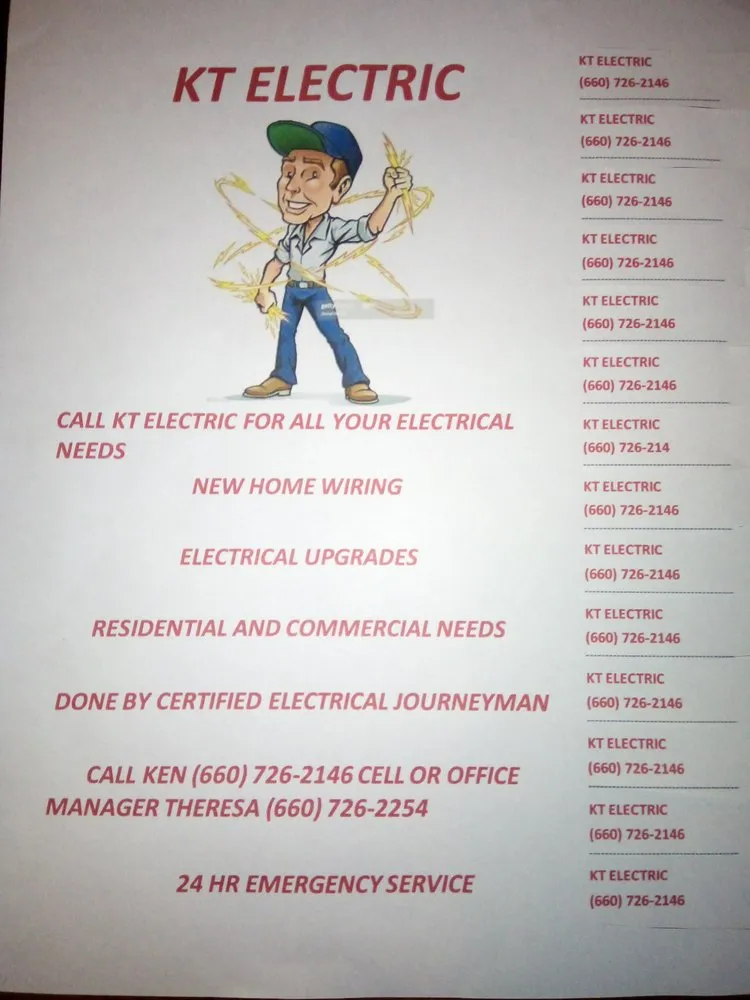 Affordable electrician providing circuit breaker repair in Gentry, MO - KT Electric