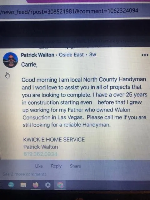 Slide of Kwick E Home Services