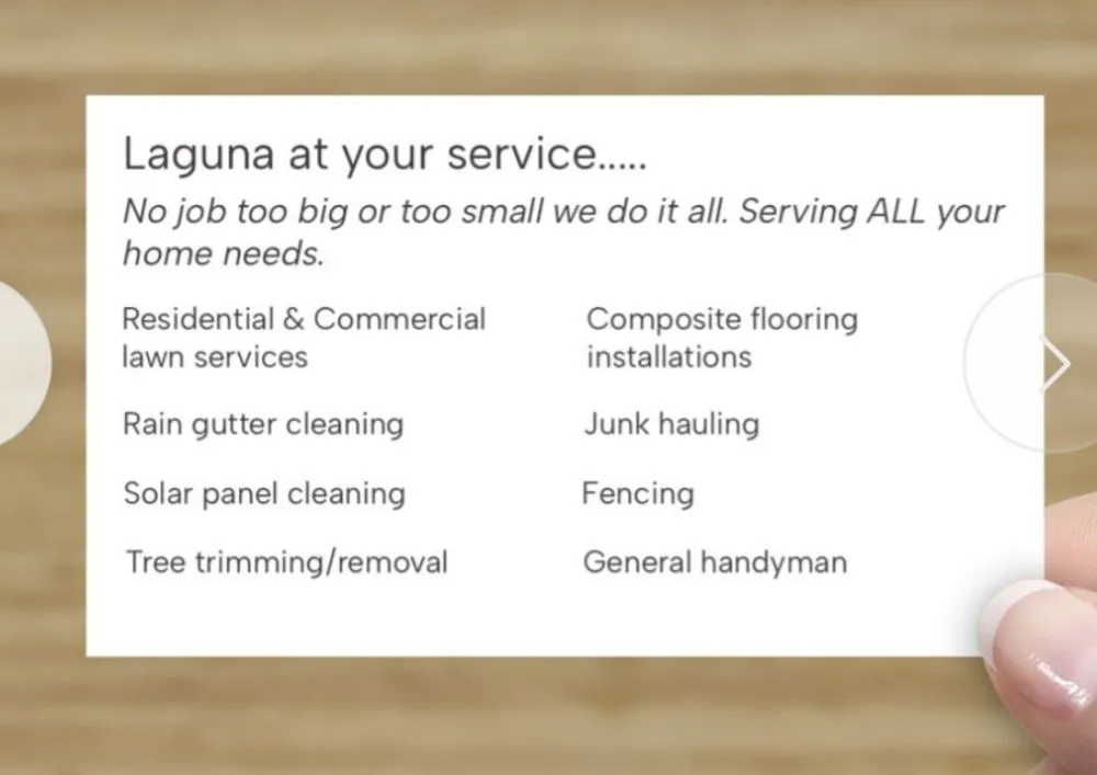 Slide of Laguna Services
