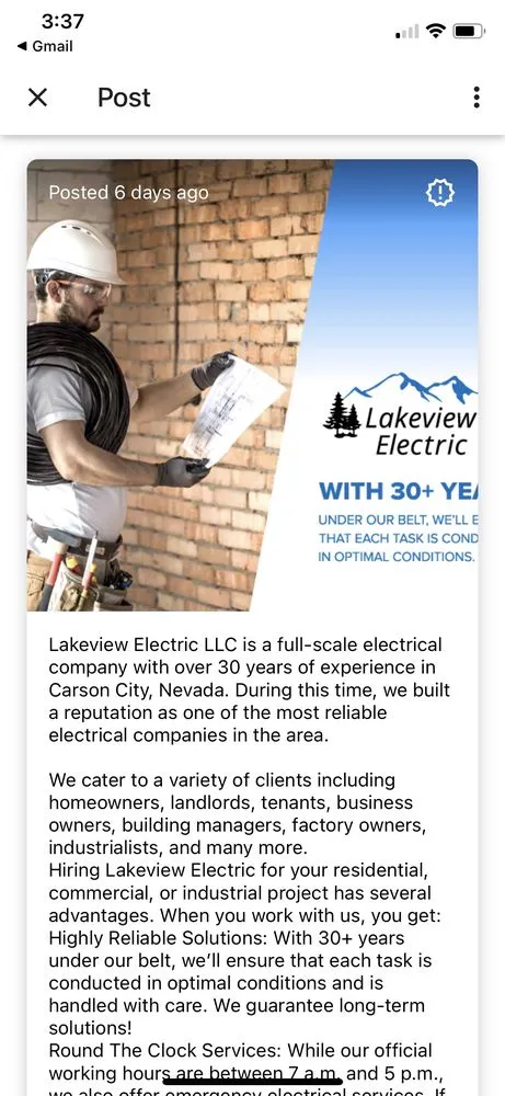 Slide of Lakeview Electric