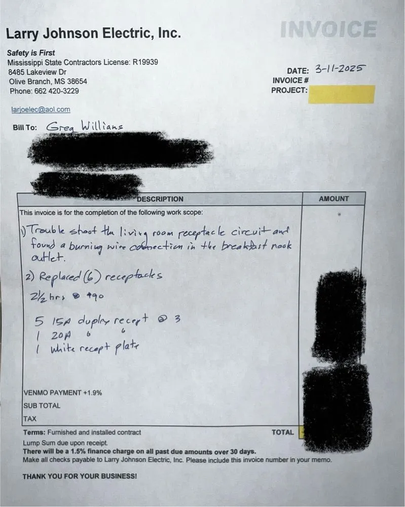 Slide of Larry Johnson Electric