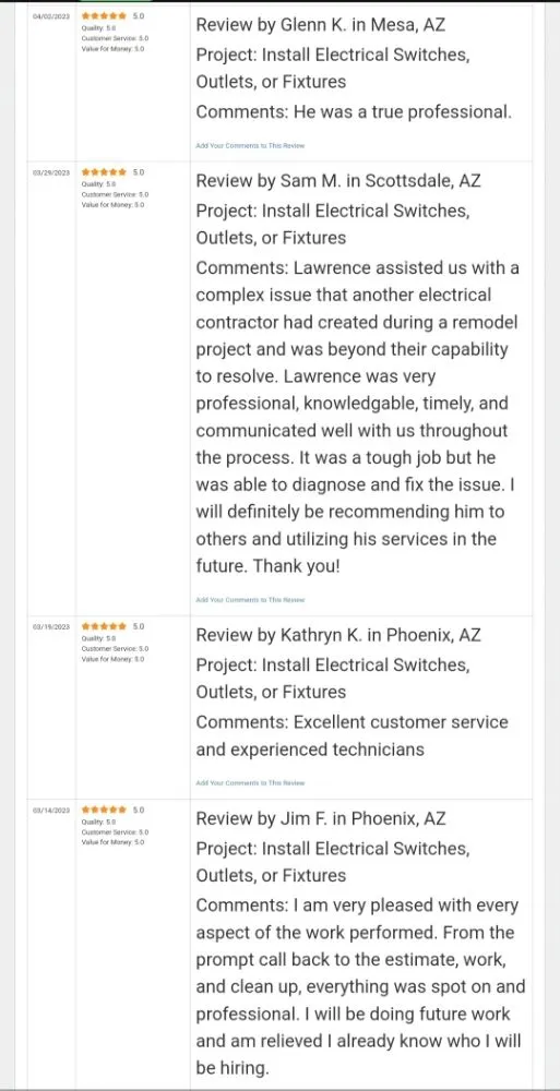 Slide of Lawrence Electric Diversified Services