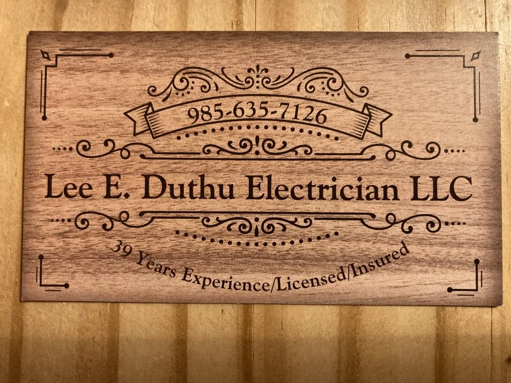 Slide of Lee E Duthu Electrician