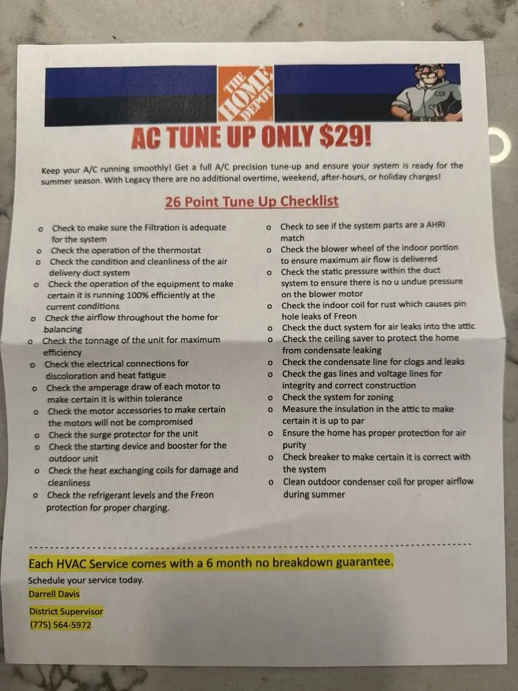 Slide of Legacy Heating, Cooling, Plumbing & Electrical