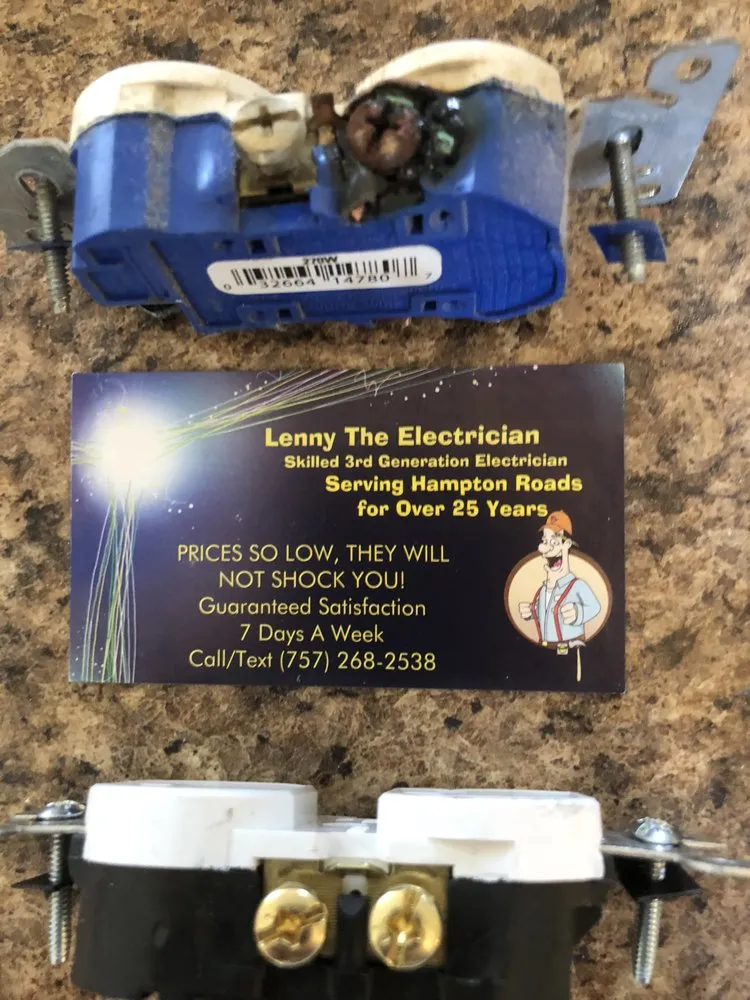 Affordable electrician providing outlet and switch repair in Tidewater Chesapeake, VA - Lenny's Electric