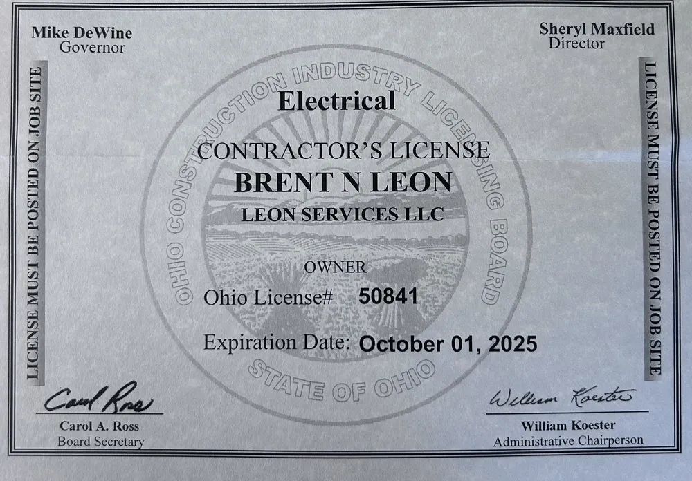 Slide of Leon Electrical Services