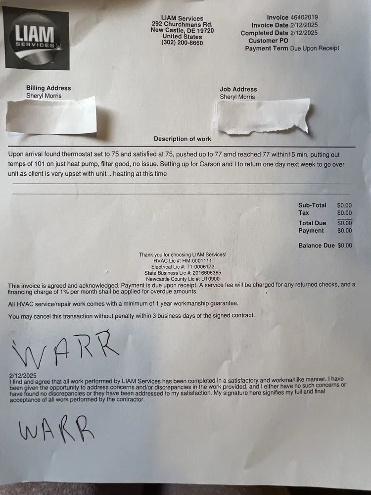 Slide of Liam Services