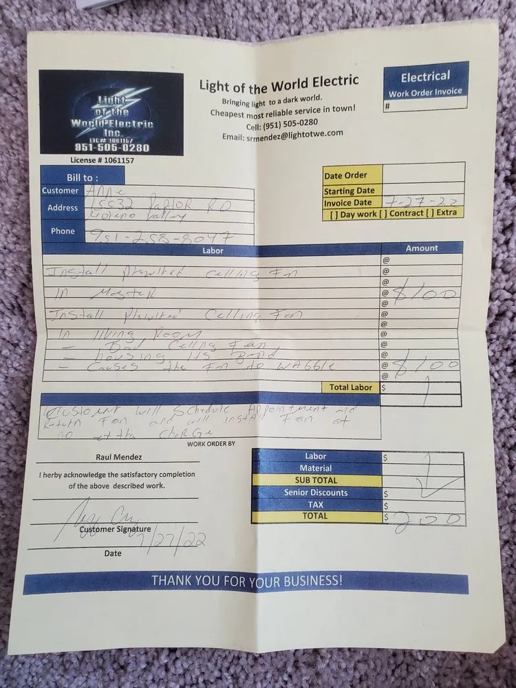 Slide of Light of the World Electric