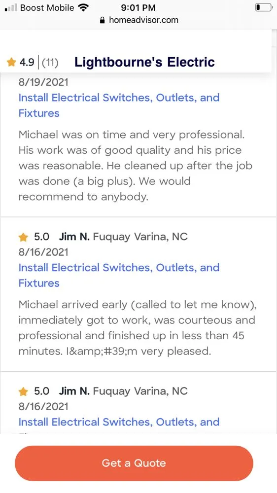 Slide of Lightbourne’s Electric