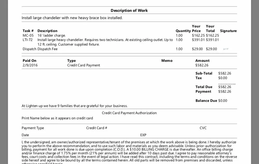 Slide of Lighten Up Plumbing, Heating, Cooling and Electric