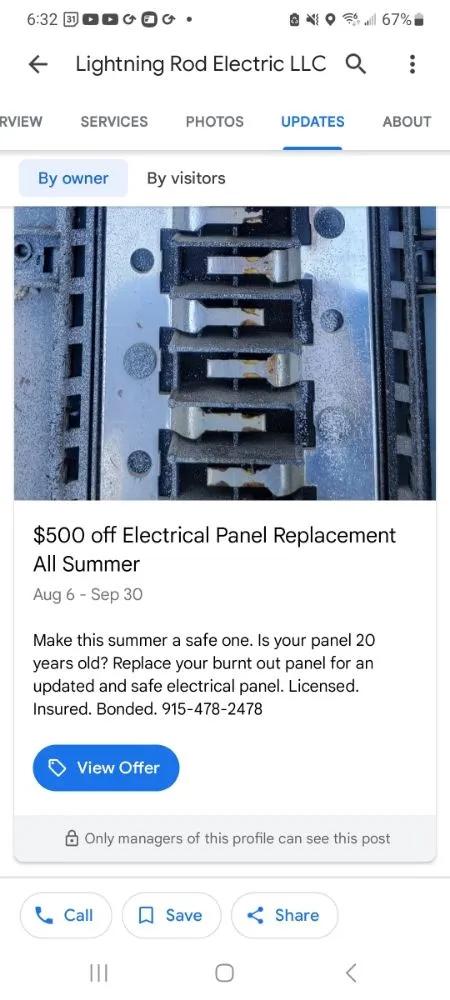 Slide of Lightning Rod Electric