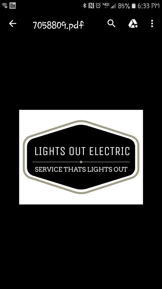 Slide of Lights Out Electric