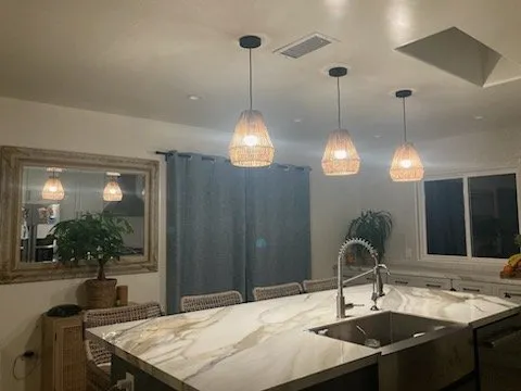 Licensed electrician providing lighting installation in ,