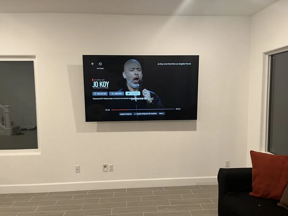 Slide of Live Wire Custom Wiring & Tv Mounting