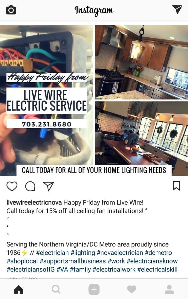 Slide of Live Wire Electric Service