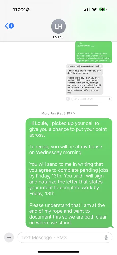 Slide of Louie's Lighting