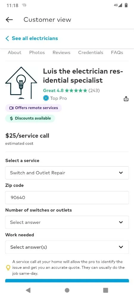 Expert outlet and switch repair in , by Luis The Electrician