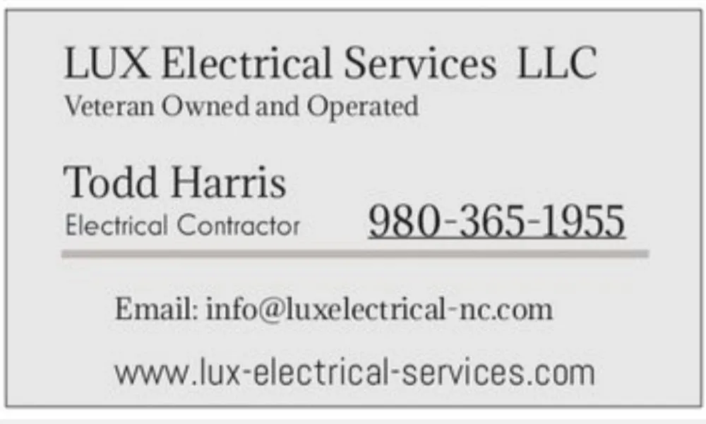 Slide of LUX Electrical Services