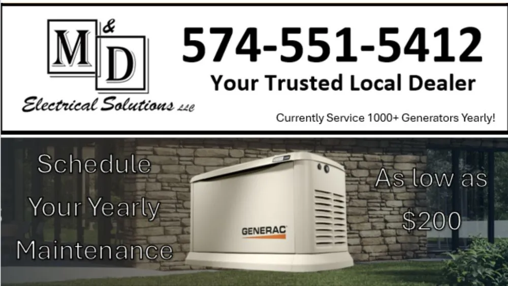 Reliable electrician providing outlet and switch repair in Pierceton, IN - M & D Electrical Solutions